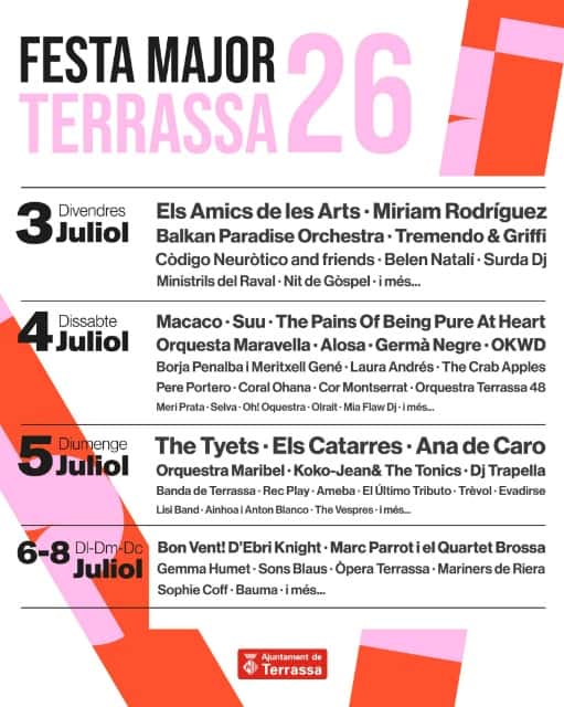 Guía de la Festa Major de Terrassa 2026