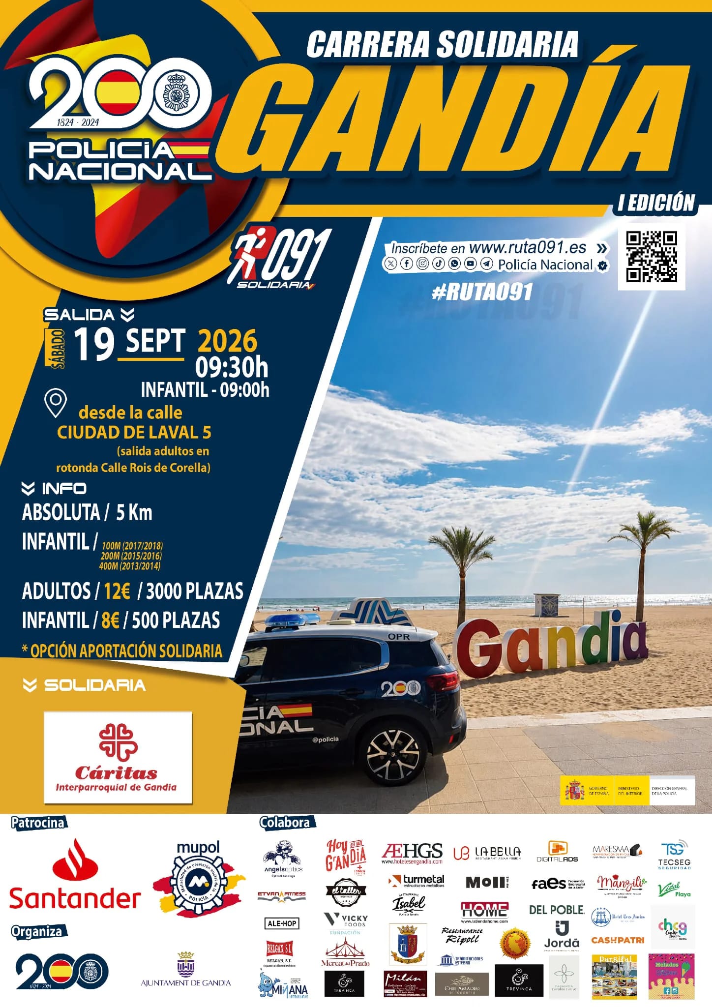 Carrera Solidaria Ruta 091: cómo inscribirse y recorrido
