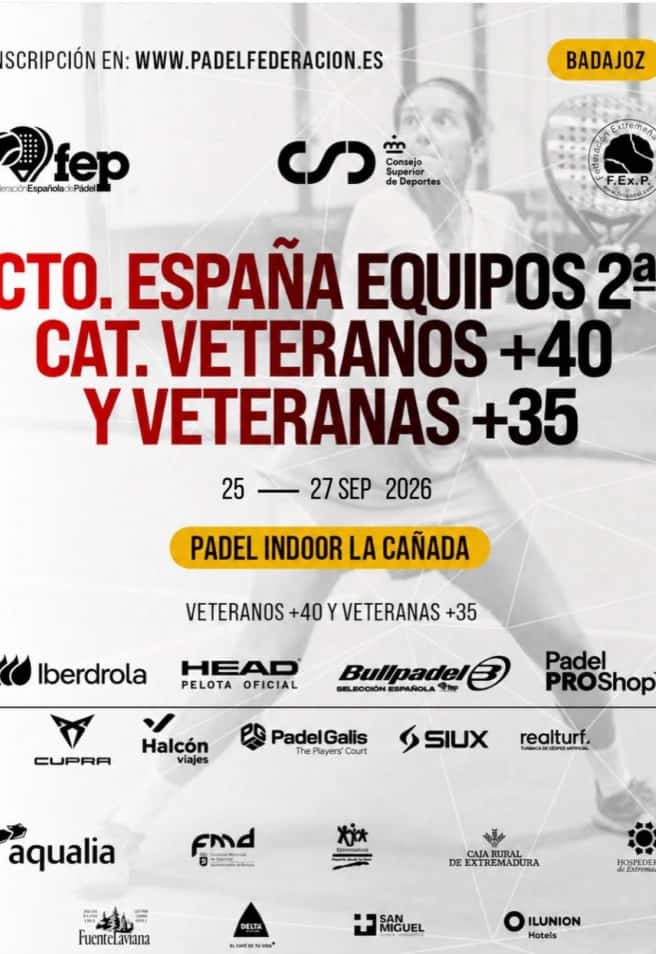 El pádel veterano nacional pasó por Badajoz