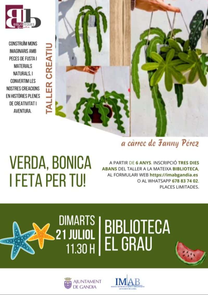 Taller creativo de fieltro: Verda, bonica i feta per tu!