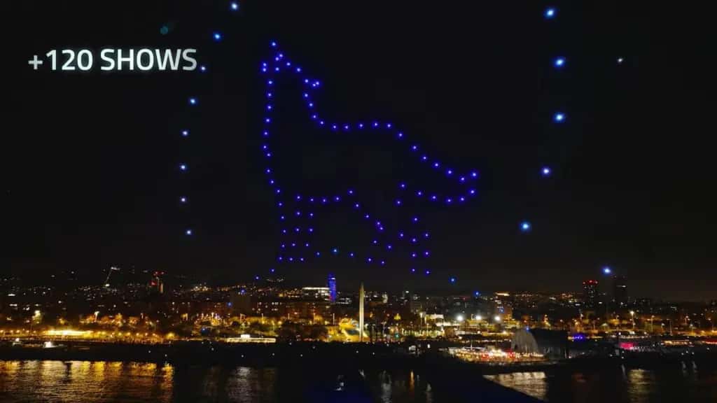 El cielo de Valladolid y el show de drones en San Lorenzo