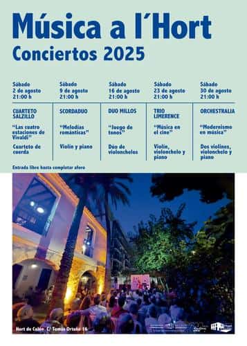 Música a l'Hort: conciertos gratis en l'Hort de Colón