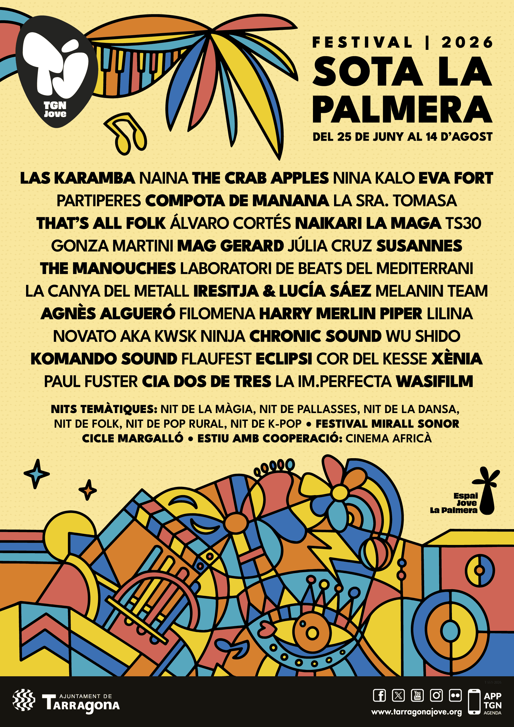 Sota la Palmera: música y planes gratis hasta agosto