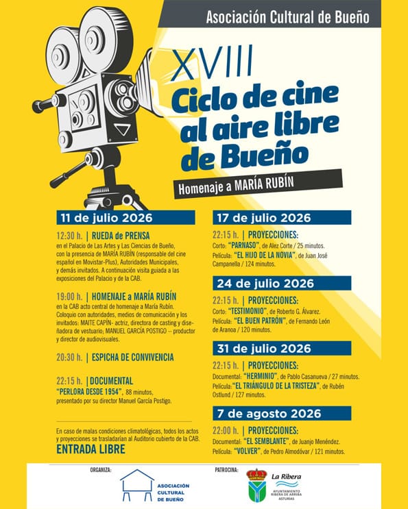 Cine al aire libre en Bueño: queda una sesión
