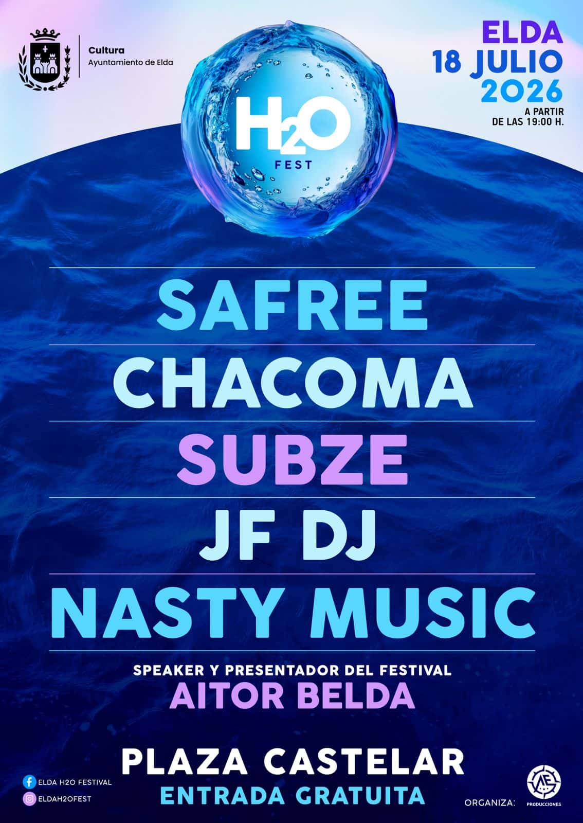 El Elda H2O Fest regresa a la Plaza Castelar