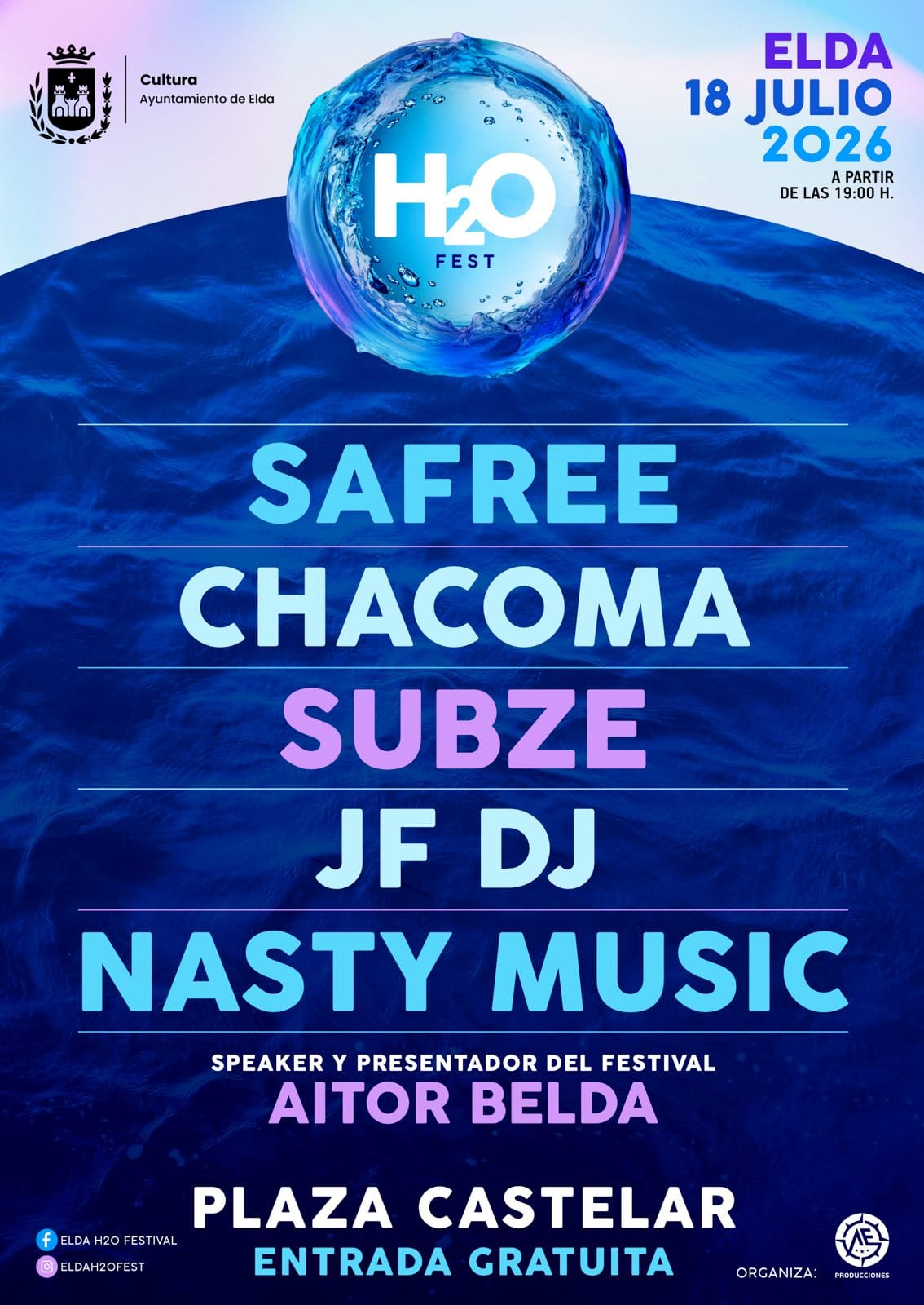 El Elda H2O Fest regresa a la Plaza Castelar