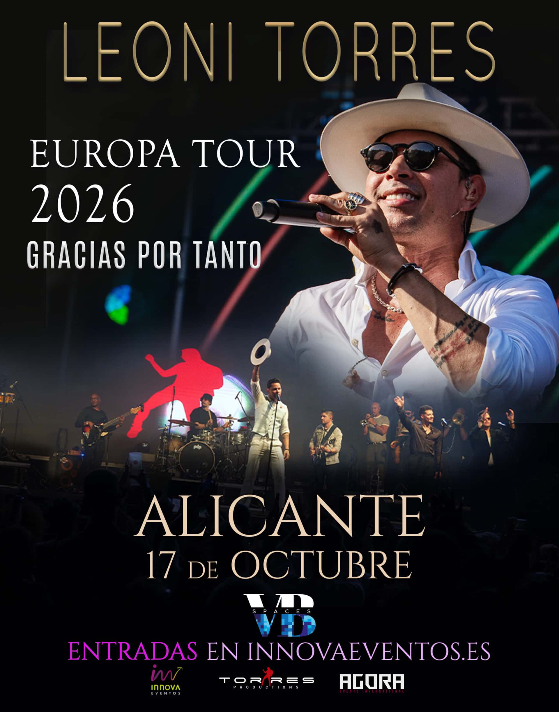 Leoni Torres en Alicante: fecha, entradas y gira 2026