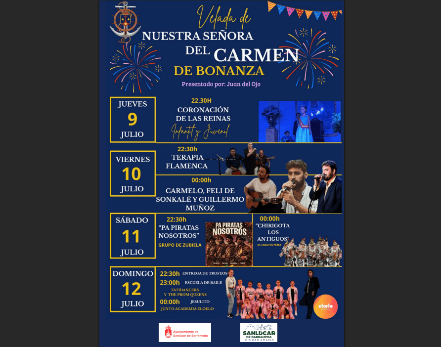 La Velada del Carmen llena de música y tradición Bonanza