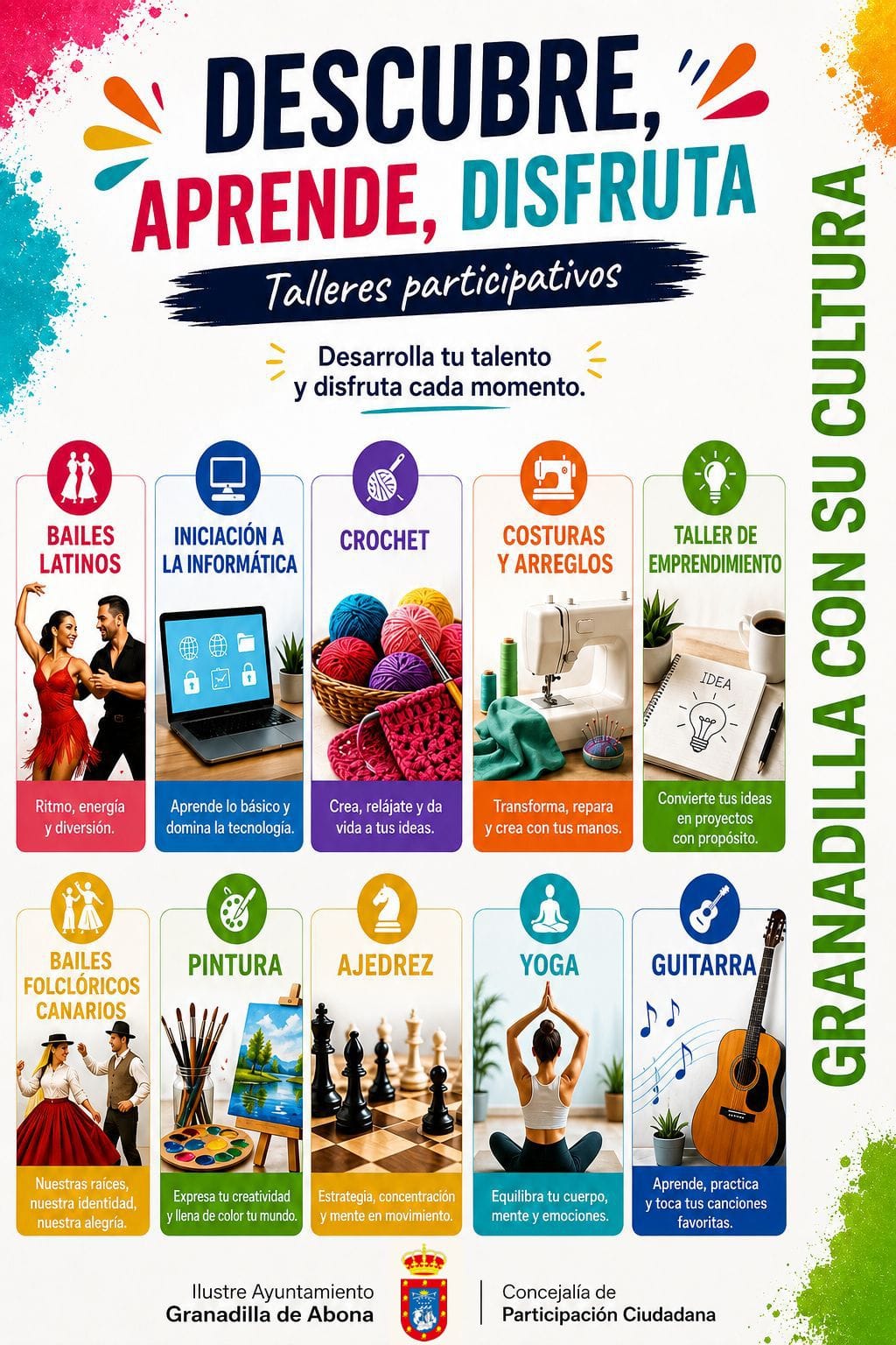 Granadilla con su Cultura: talleres gratuitos en septiembre