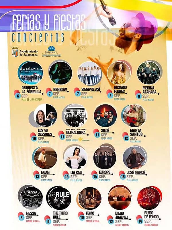 Ferias y Fiestas de Salamanca: programa del 4 al 15