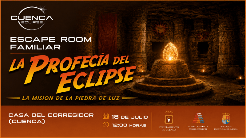 Escape room familiar La profecía del eclipse. La misión de la Piedra de Luz