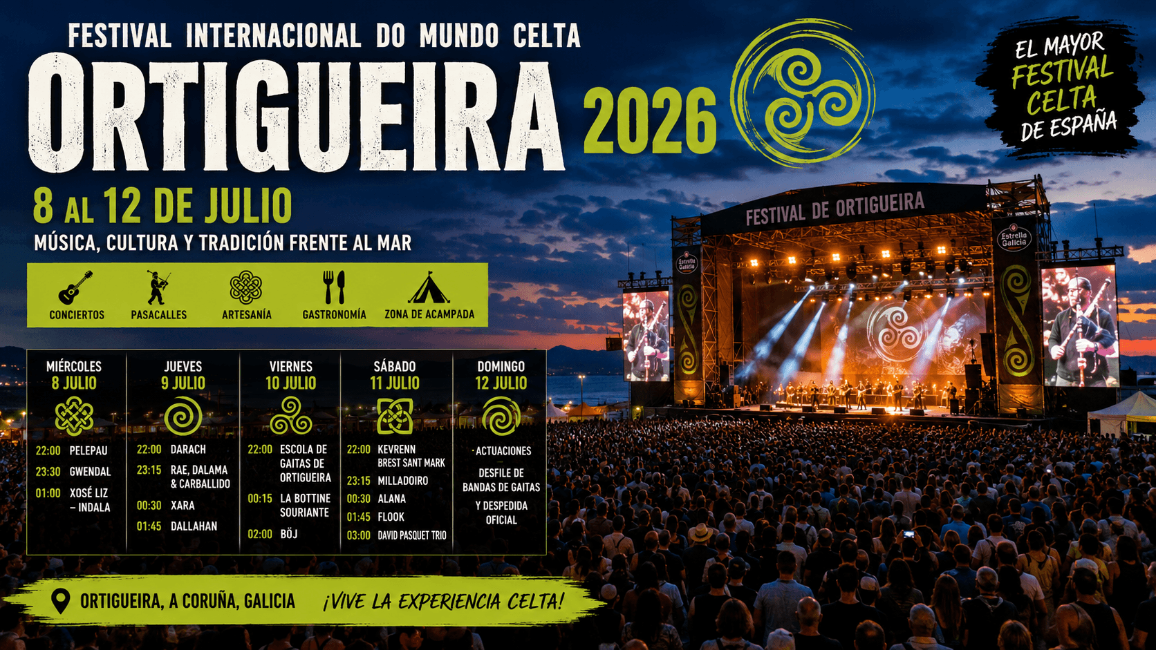 Festival Internacional do Mundo Celta de Ortigueira 2026