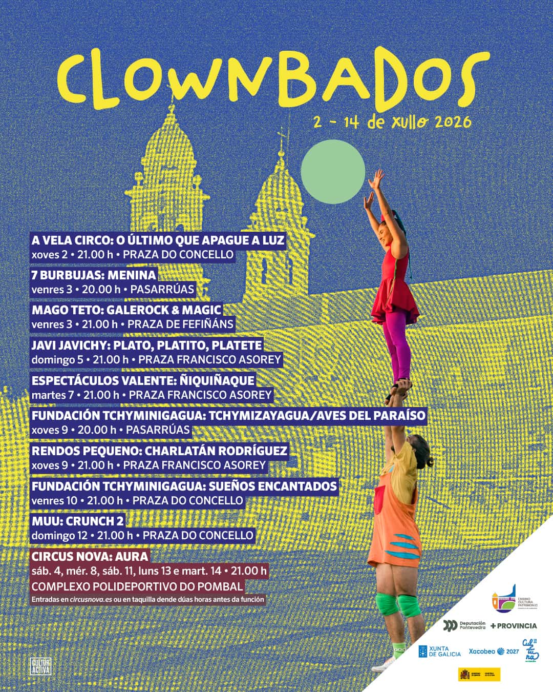 Guía de Clownbados 2026: el circo se muda a Cambados