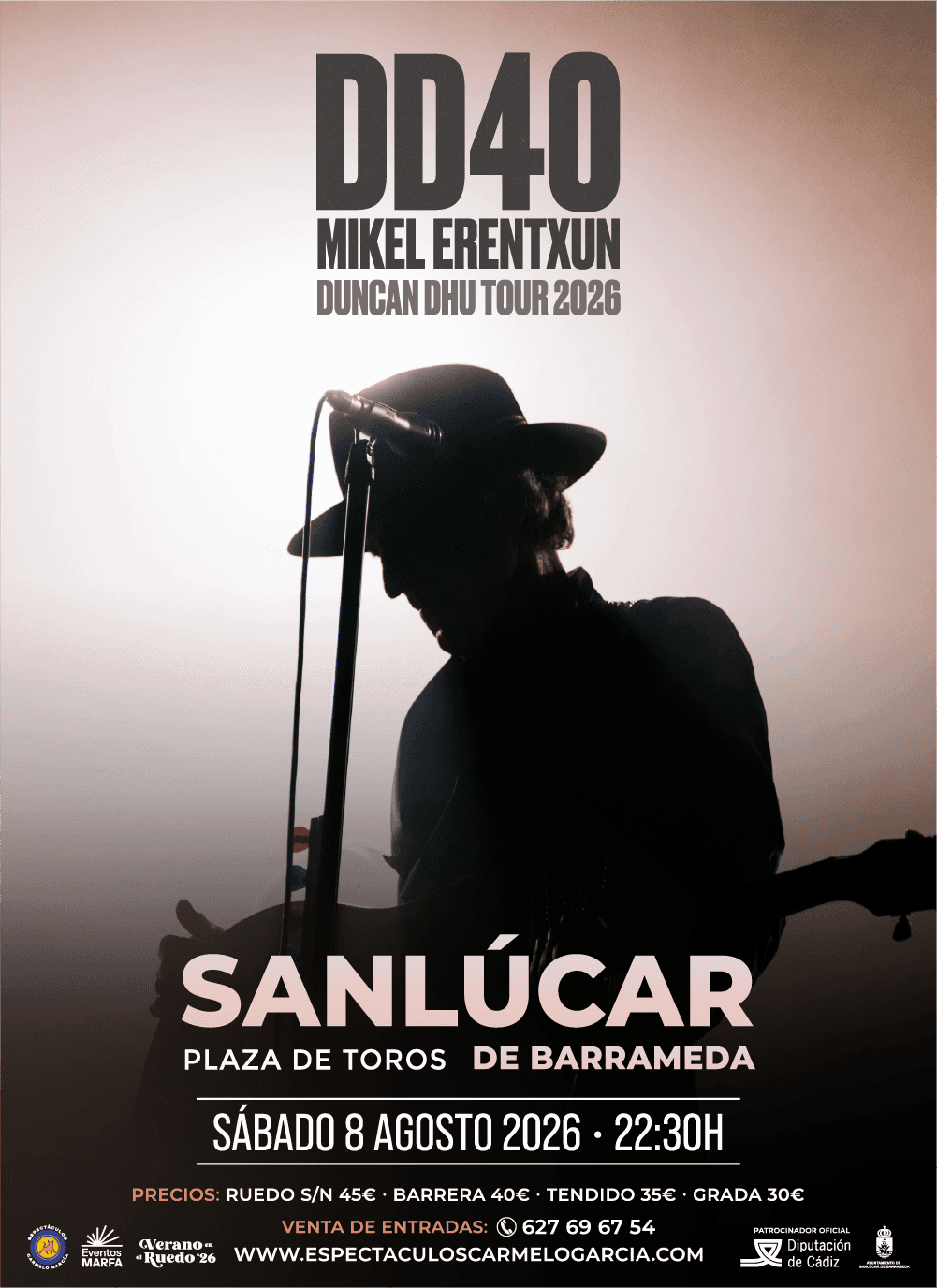 Mikel Erentxun en Sanlúcar: directo este agosto en El Pino