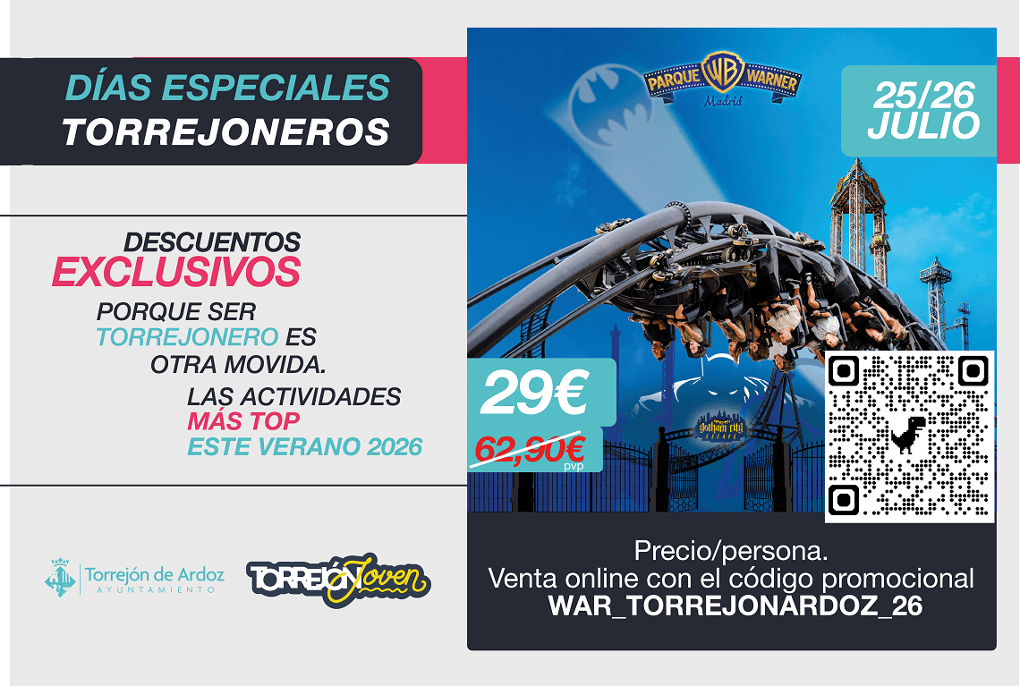Parque Warner a 29 euros para vecinos de Torrejón