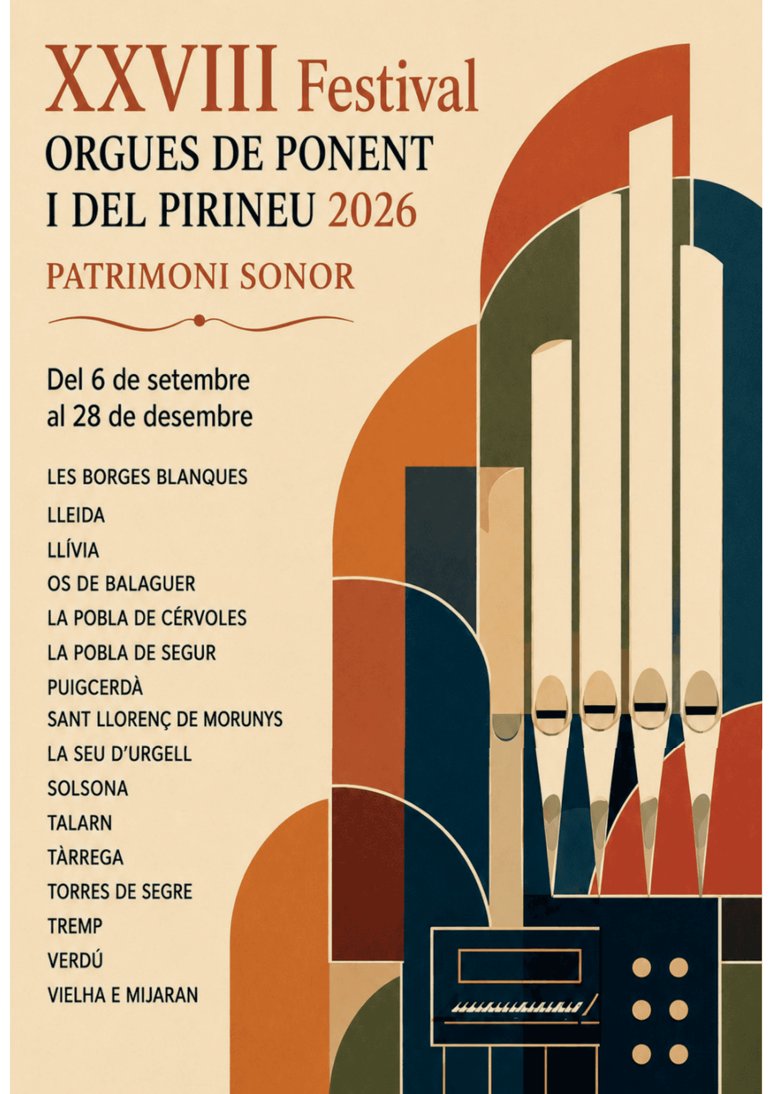 XXVIII Festival d'Orgues de Ponent i del Pirineu