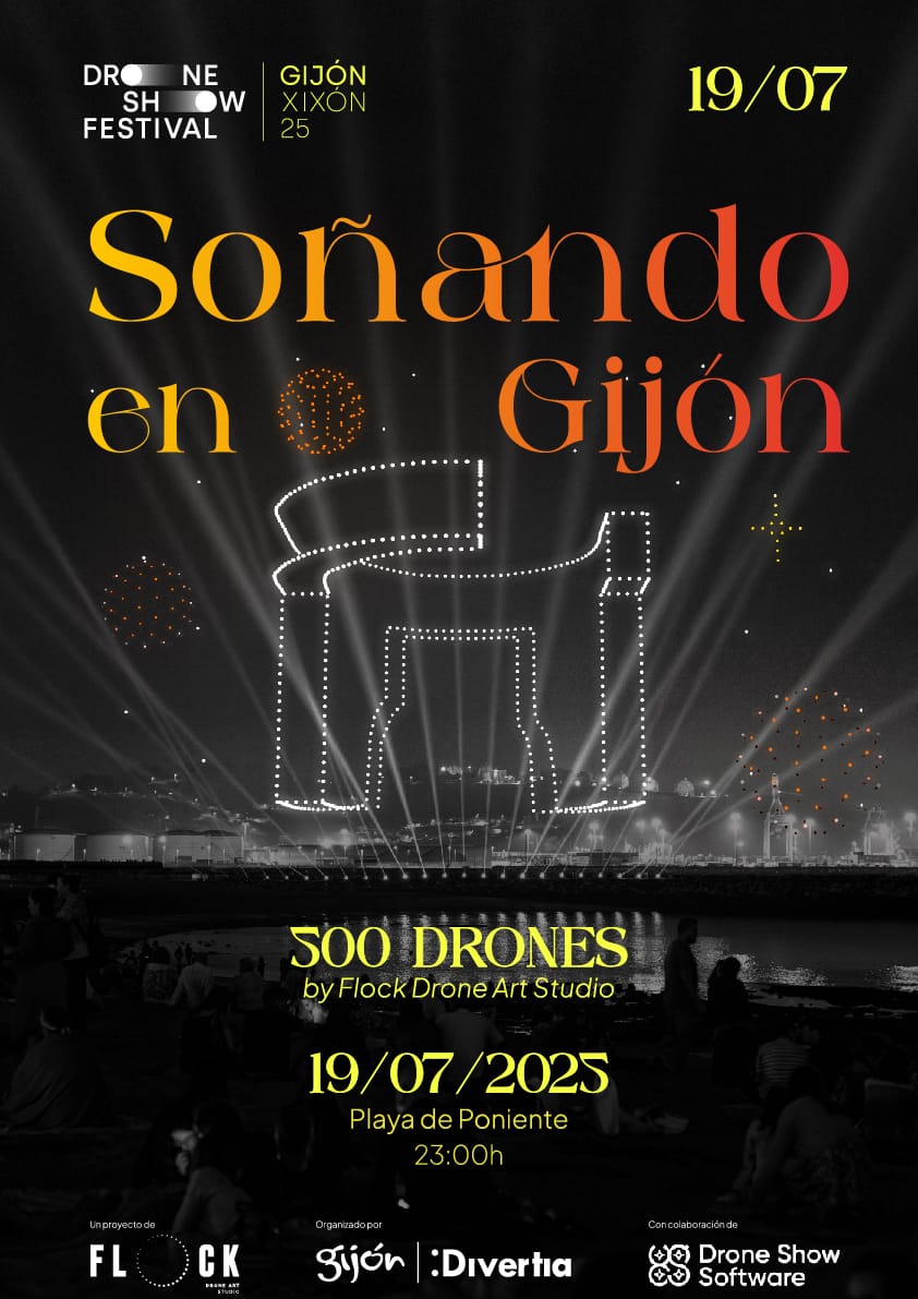 Miradores para la Noche de los Drones 2026 en Gijón