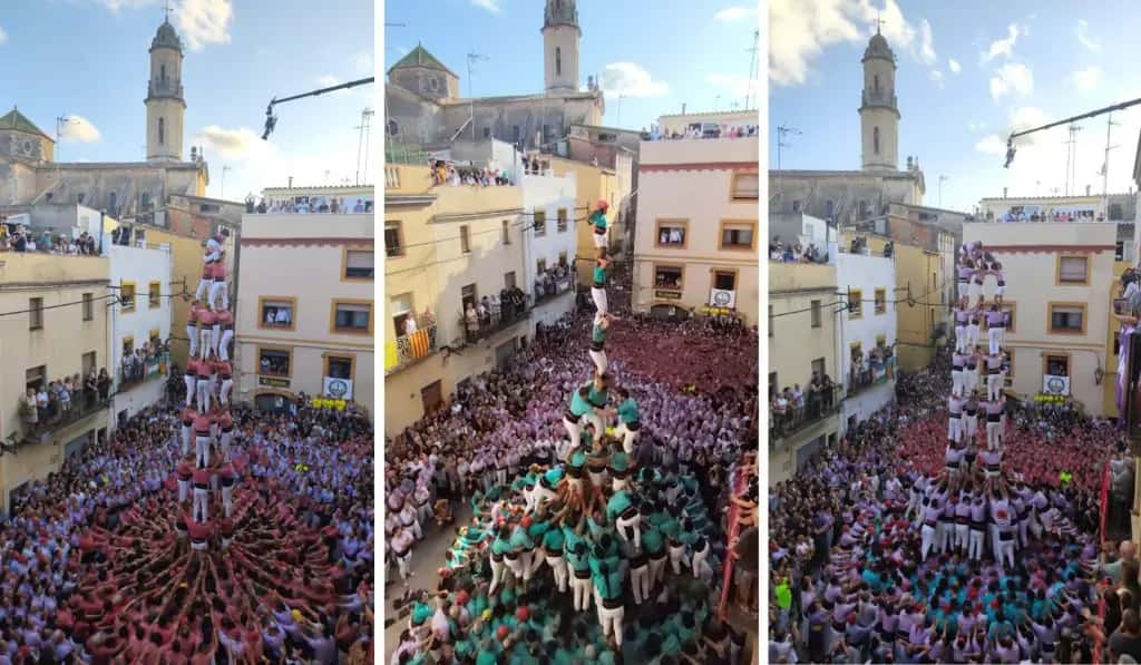 Tarde de castells en la Plaça del Catllar