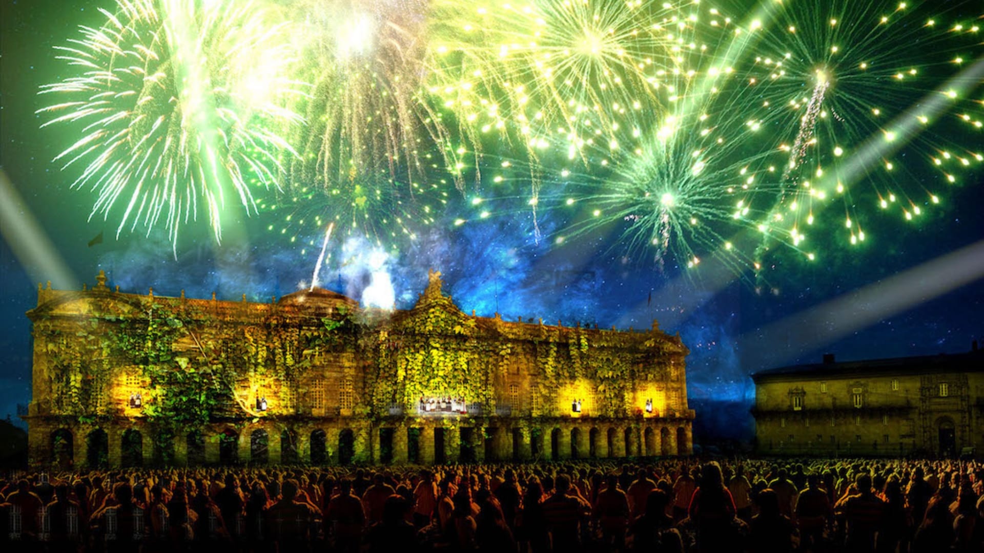 Sesión de fogos e videomapping - Fogos do Apóstolo