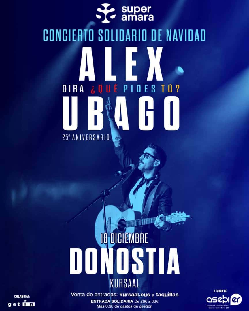 Alex Ubago en el Kursaal: 25 años de música y solidaridad