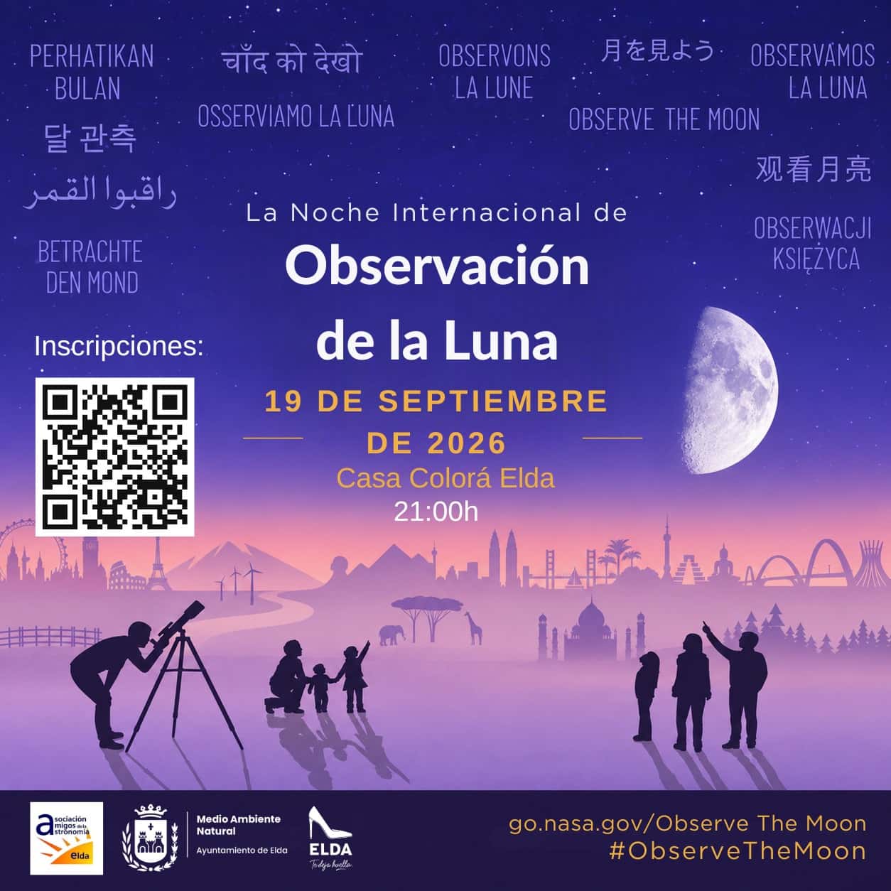 La Noche de Observación de la Luna llega a Elda