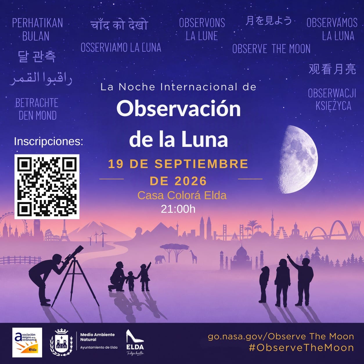 La Noche de Observación de la Luna llega a Elda