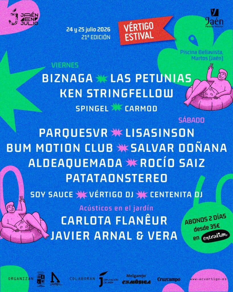 Vértigo Estival 2026: música independiente en Martos