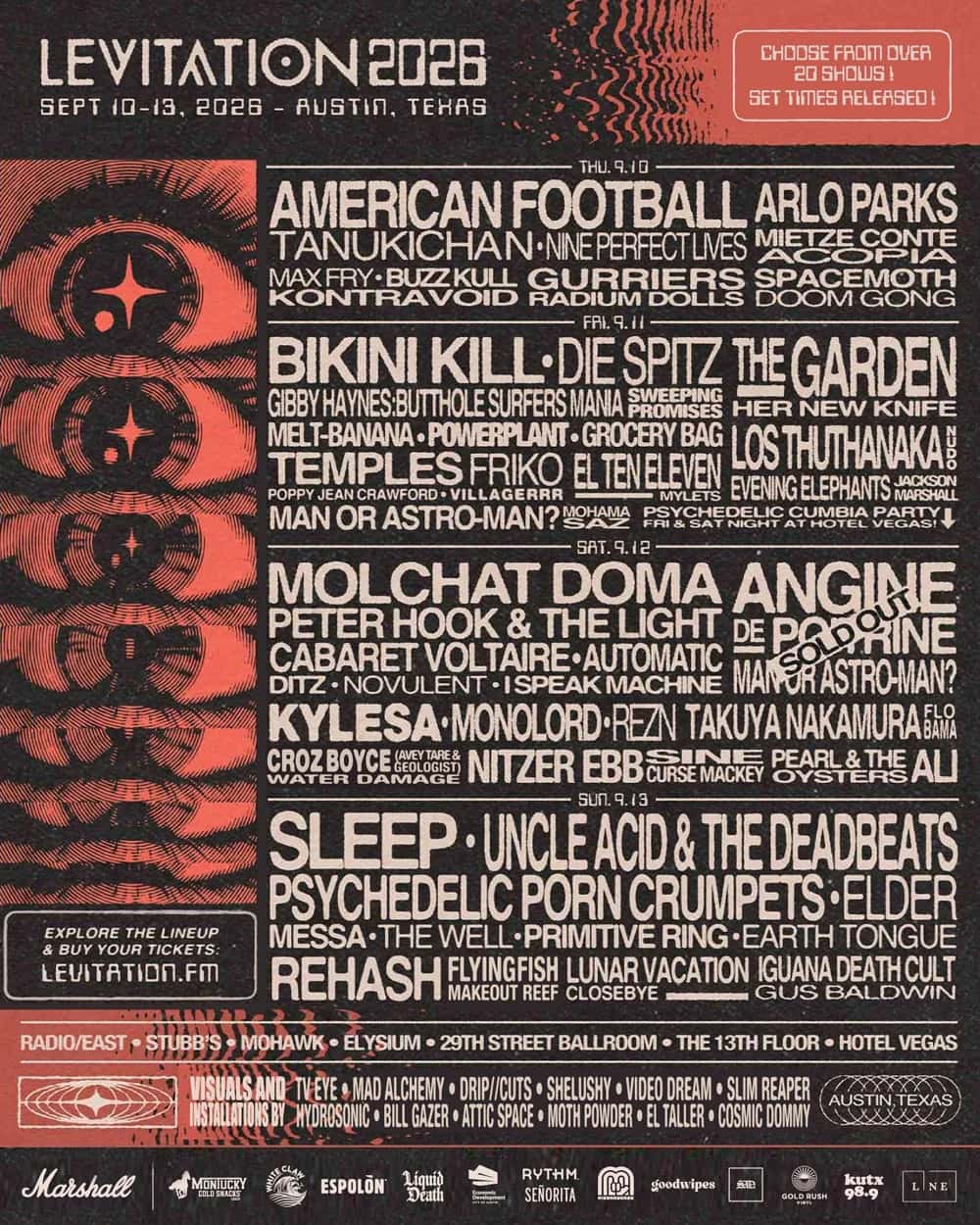 Levitation 2026: Austin's psych-rock carnival returns