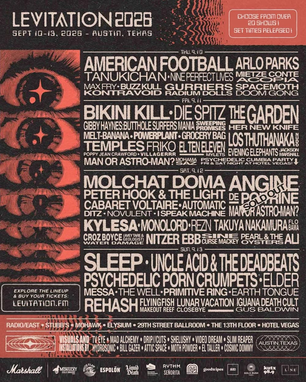 Levitation 2026: Austin's psych-rock carnival returns