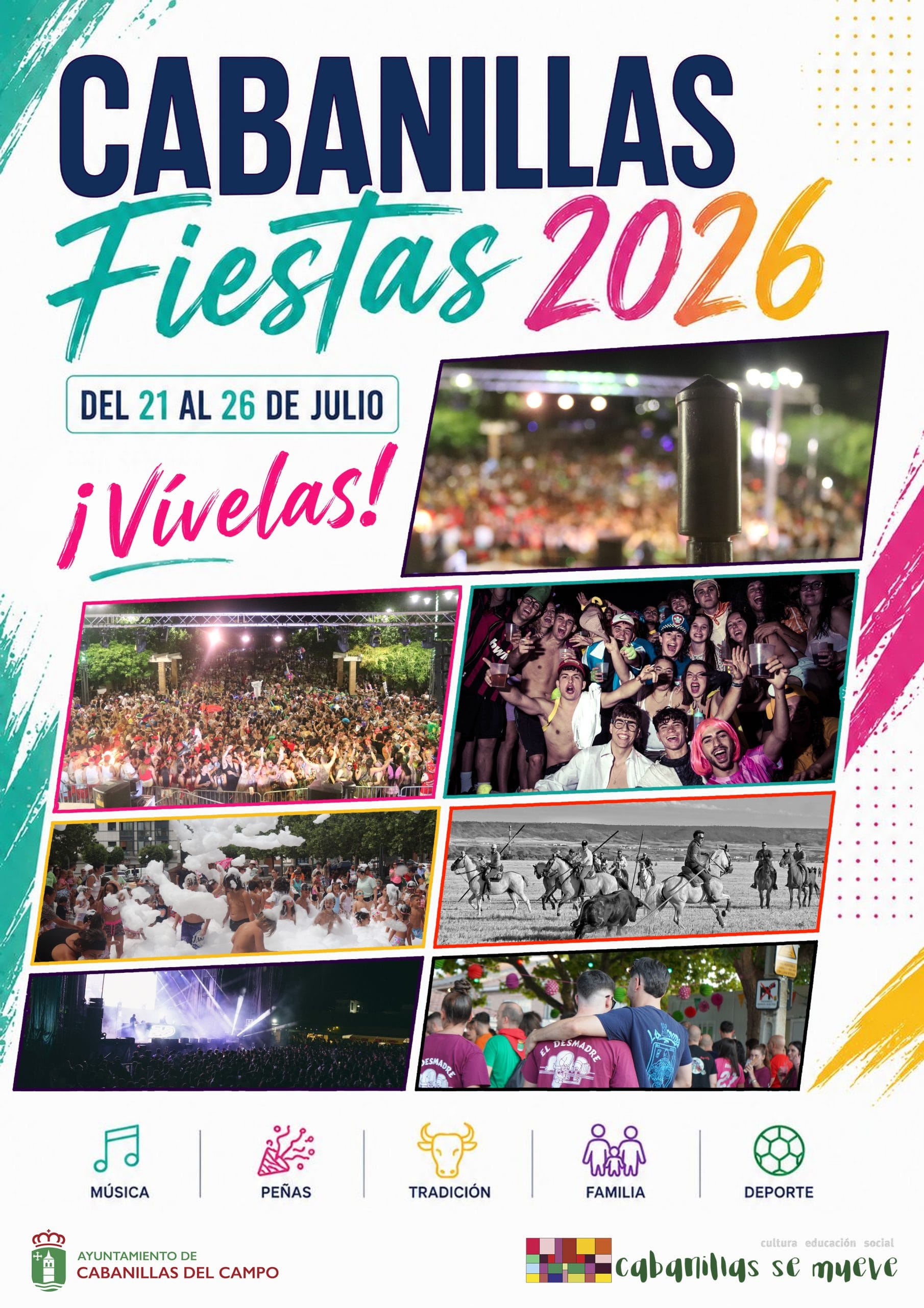 Guía de las Fiestas de Cabanillas 2026: peñas y música