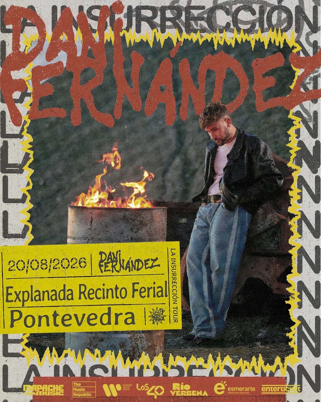 Dani Fernández actuará en Pontevedra con La Insurrección