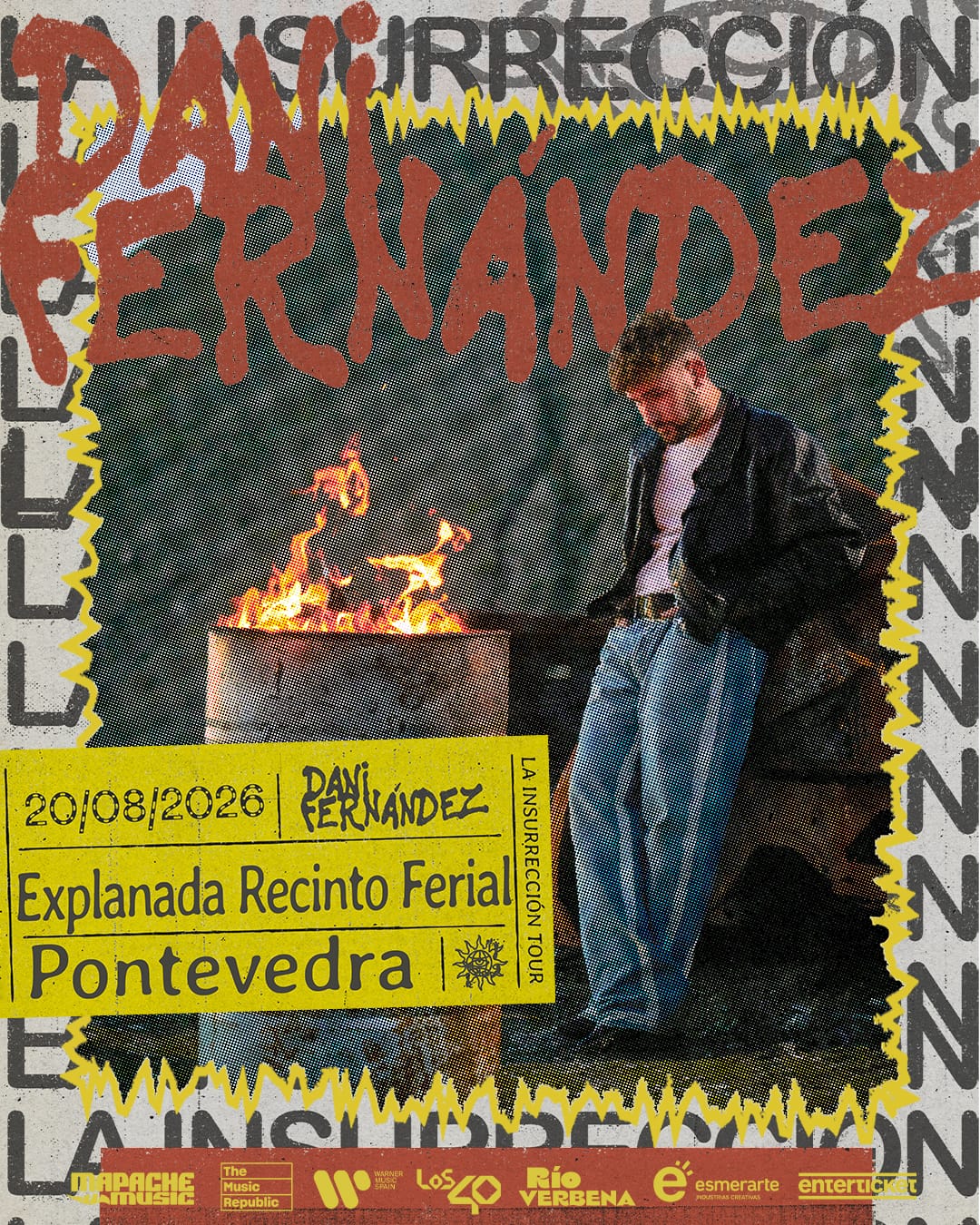 Dani Fernández actuará en Pontevedra con La Insurrección