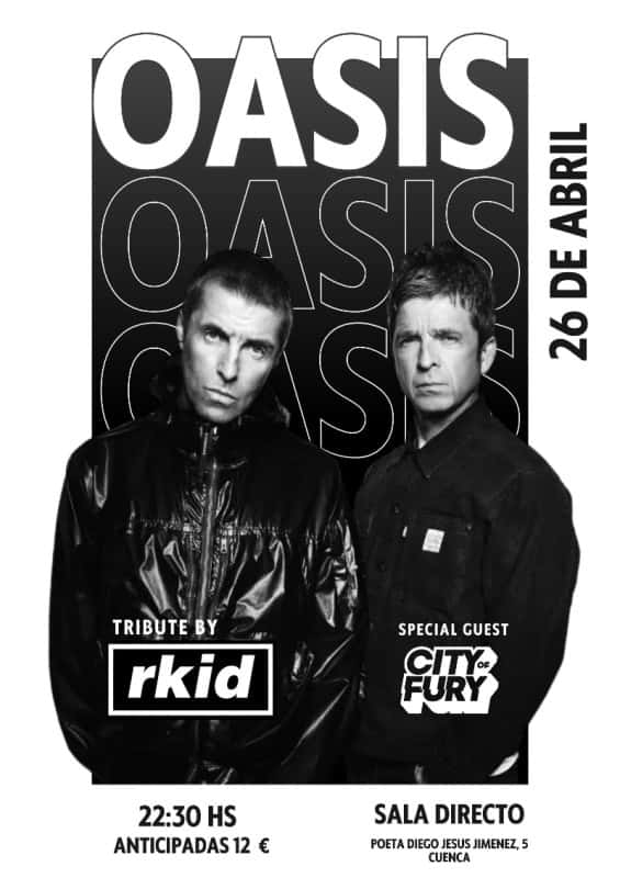 Parklife Fest: Rkid Tributo a Oasis + City of Fury + DJ