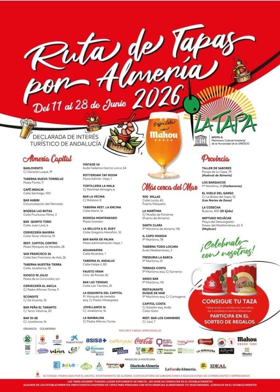 La Ruta de Tapas 2026 en Almería