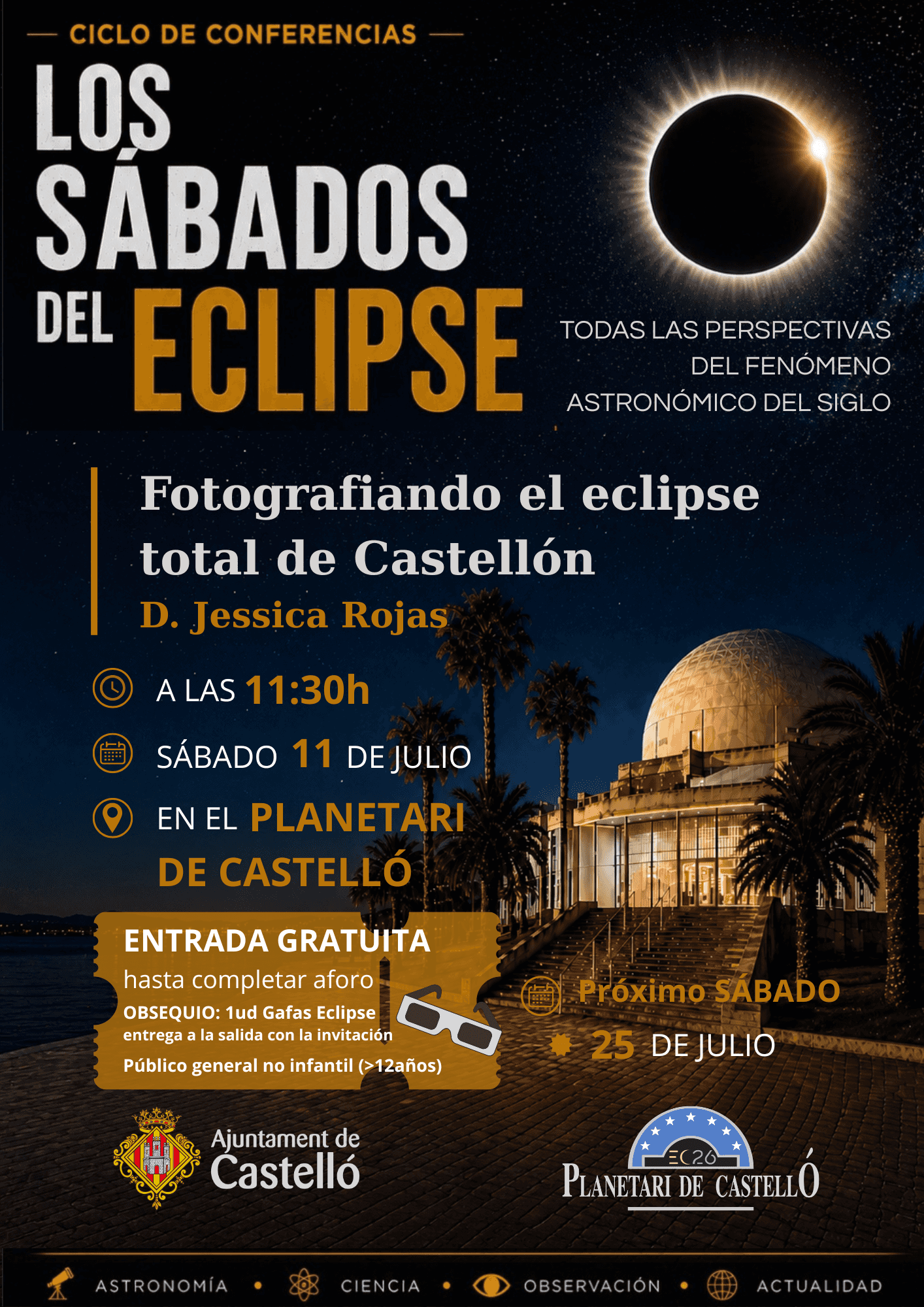 Los Sábados del Eclipse - Preparar el eclipse total de Castellón