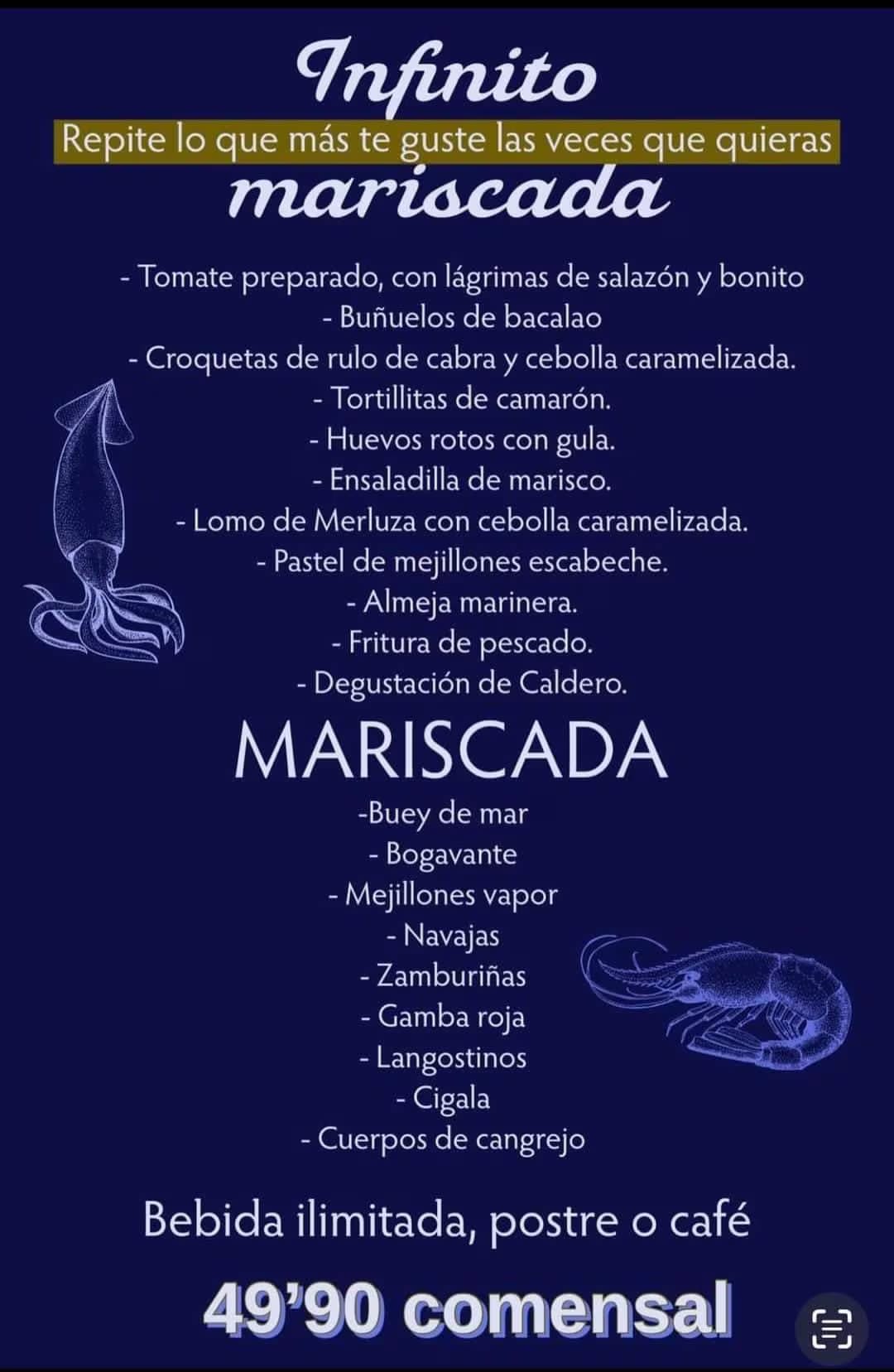 Comer marisco fresco en La Marina de Cartagena