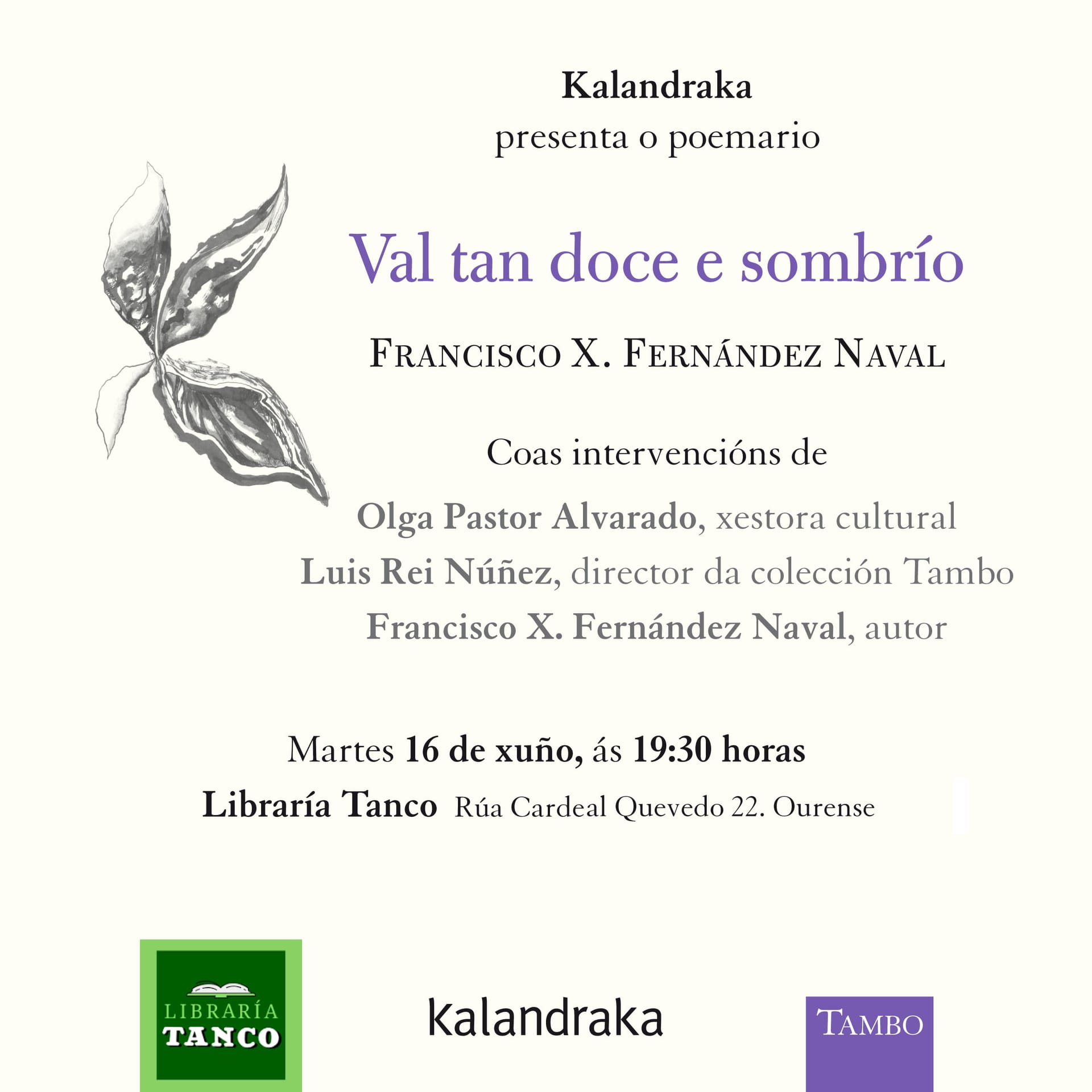 Presentación del libro 'Val tan doce e sombrío' de Francisco X. Fernández Naval