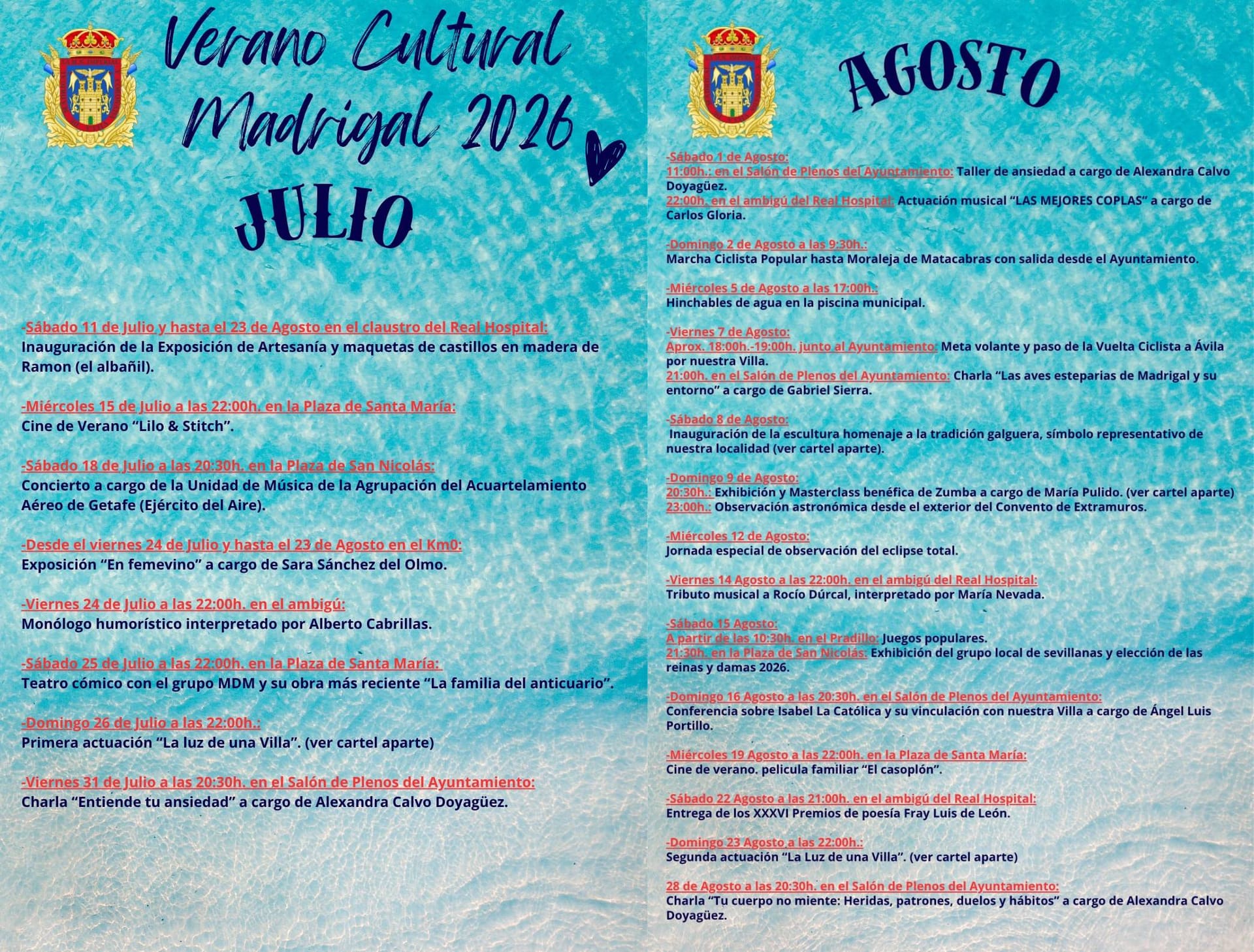 Verano Cultural en Madrigal de las Altas Torres