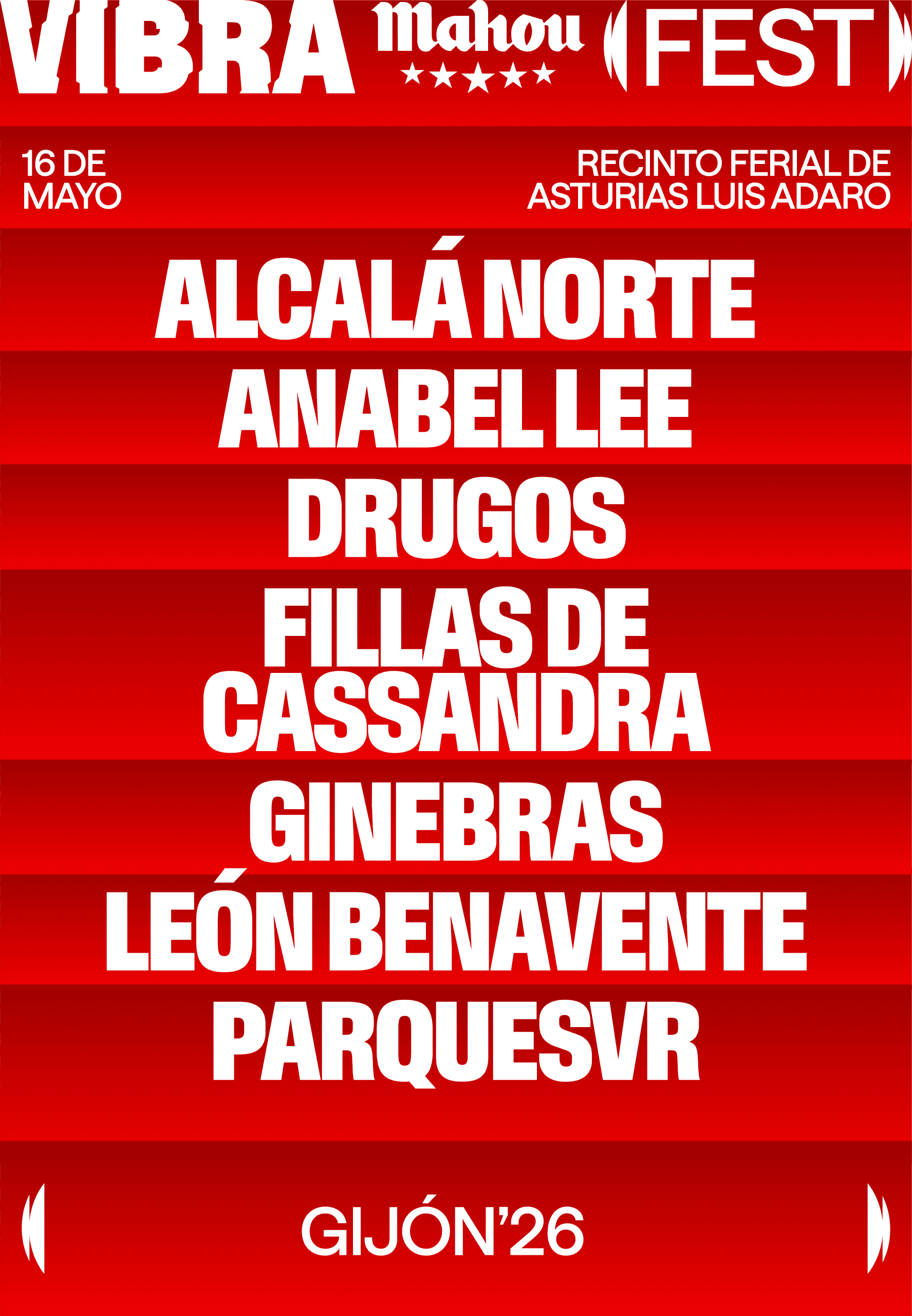 Guía para el Vibra Mahou Fest 2026 en Gijón