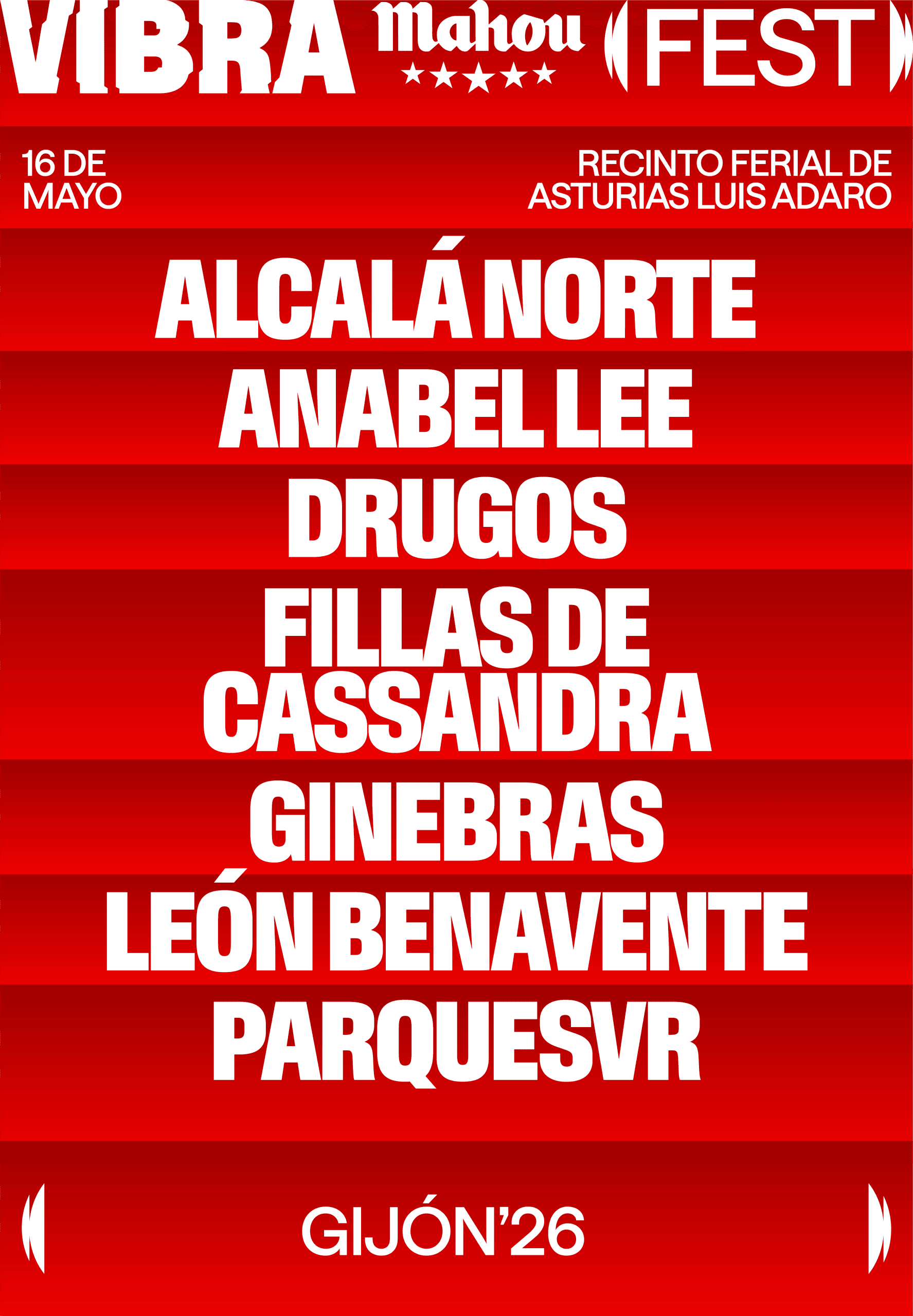 Guía para el Vibra Mahou Fest 2026 en Gijón