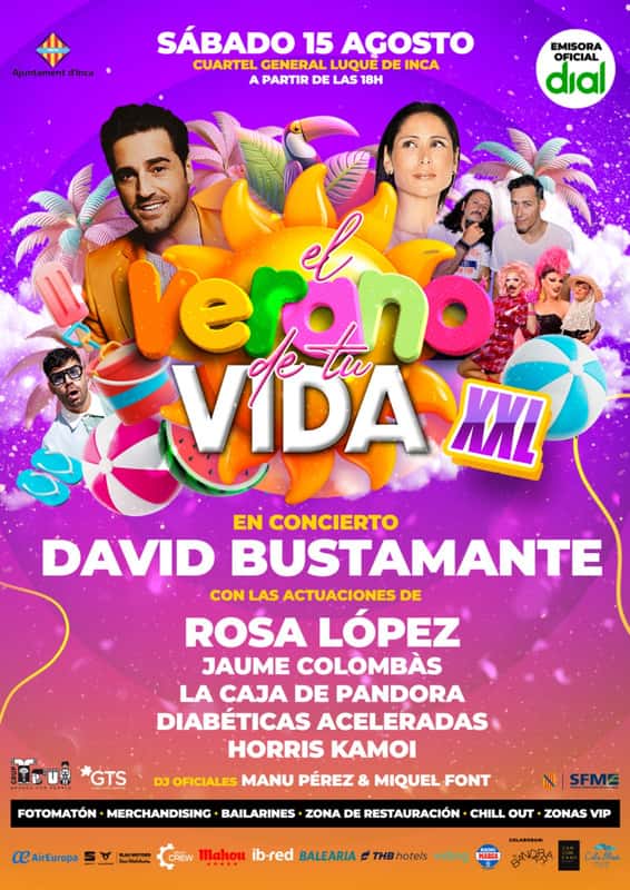 Bustamante y Rosa López en El Verano de tu Vida XXL
