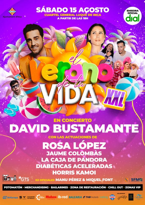 Bustamante y Rosa López en El Verano de tu Vida XXL