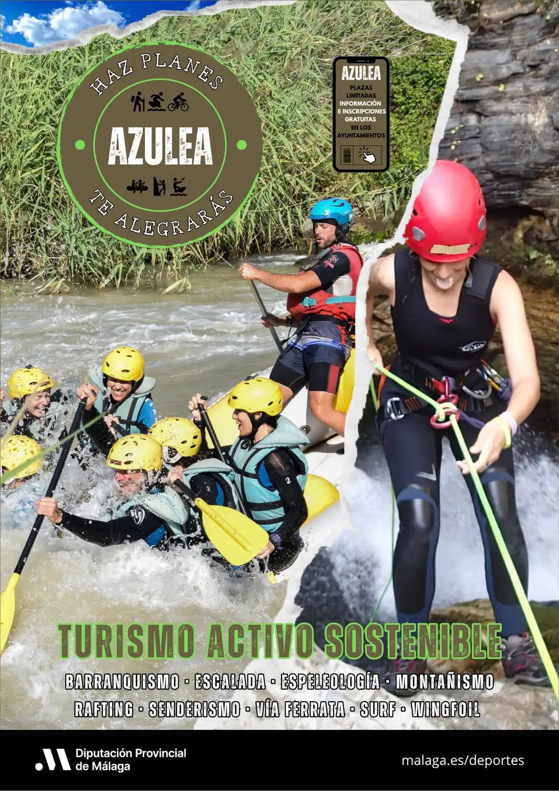 Guía de deportes de aventura: programa Azulea en Málaga