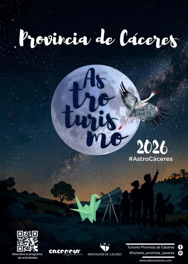 AstroCáceres 2026: 14 noches gratis bajo las estrellas