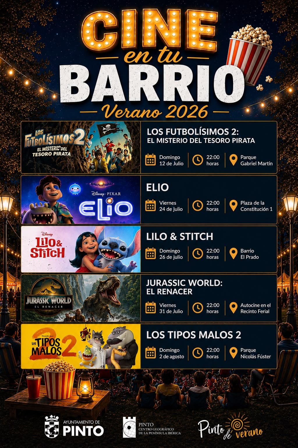 Cine en tu barrio: el cine gratis que recorrió Pinto