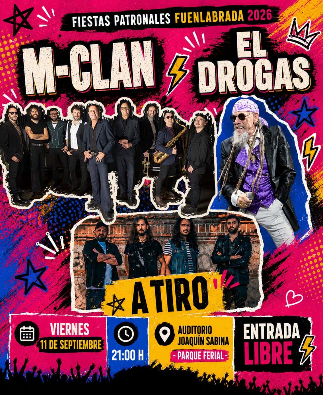 M-Clan, Celtas Cortos y Hoke en las fiestas de Fuenlabrada