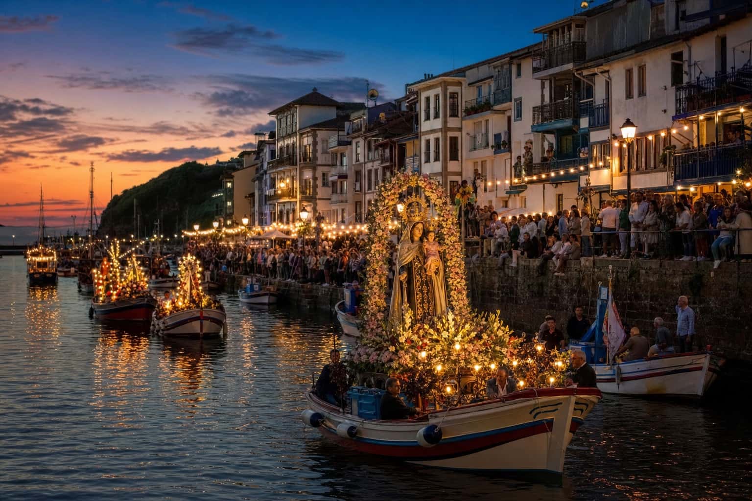 Misa de campaña y procesión marítima de la Virgen del Carmen