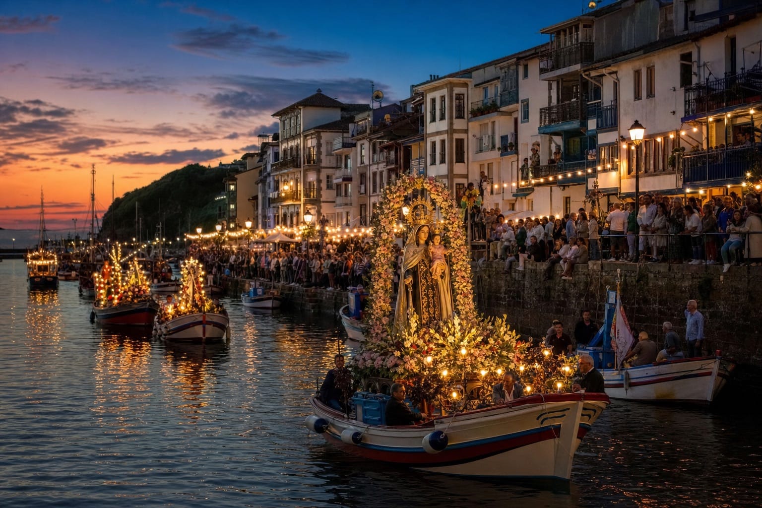 Misa de campaña y procesión marítima de la Virgen del Carmen