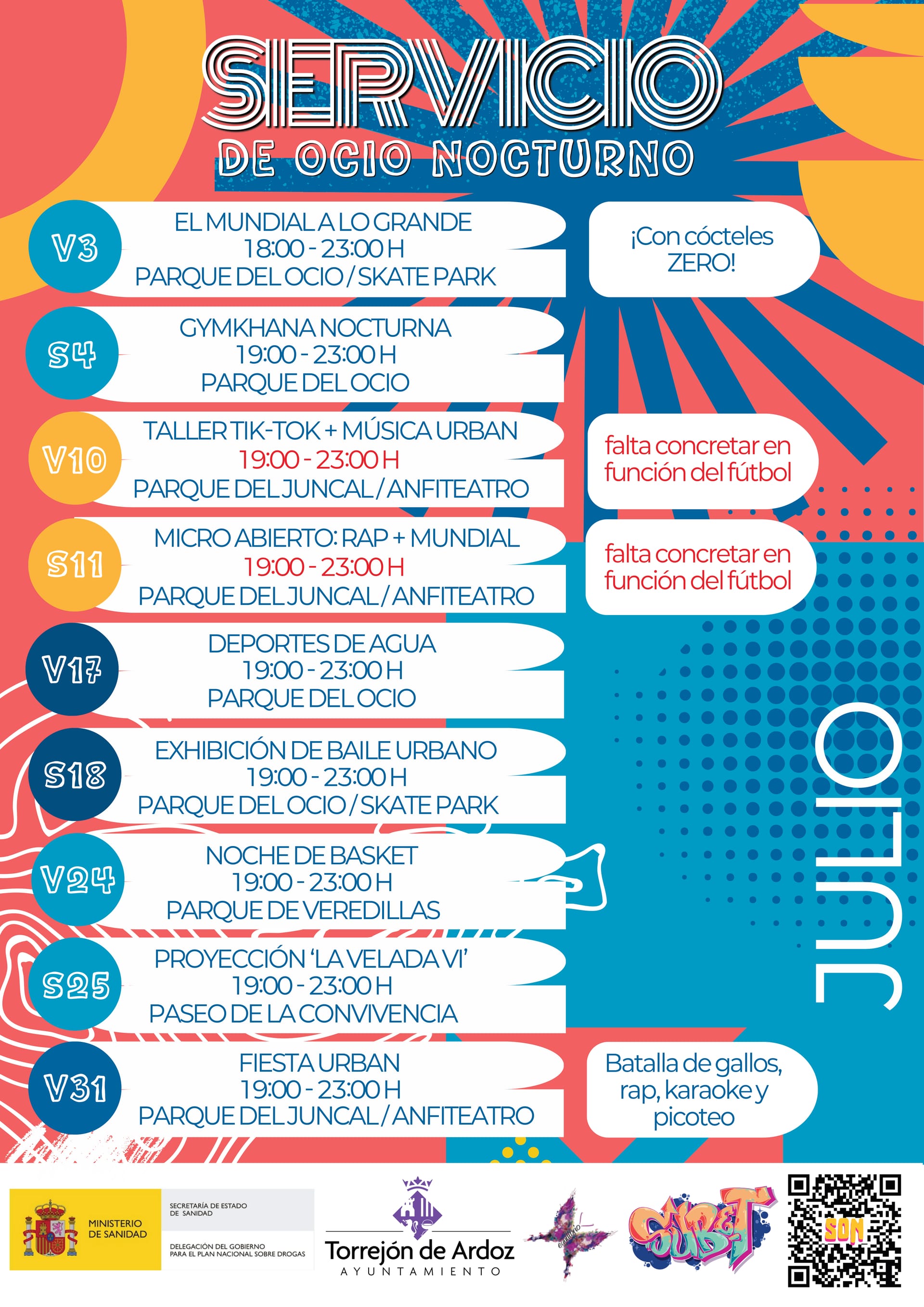 Ocio nocturno saludable para jóvenes en Torrejón