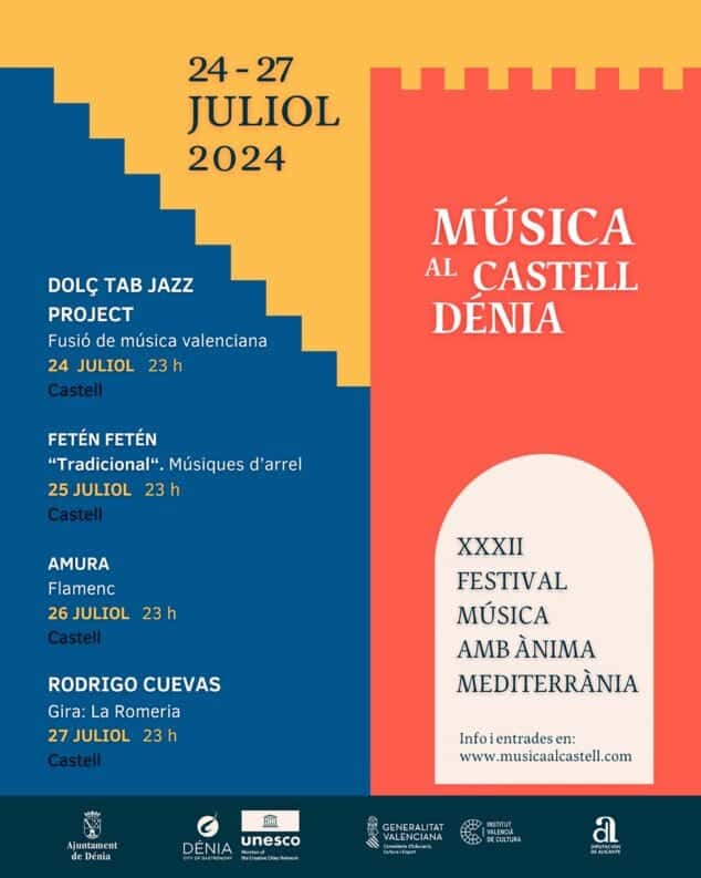 Música al Castell 2026: conciertos en el Castillo de Dénia